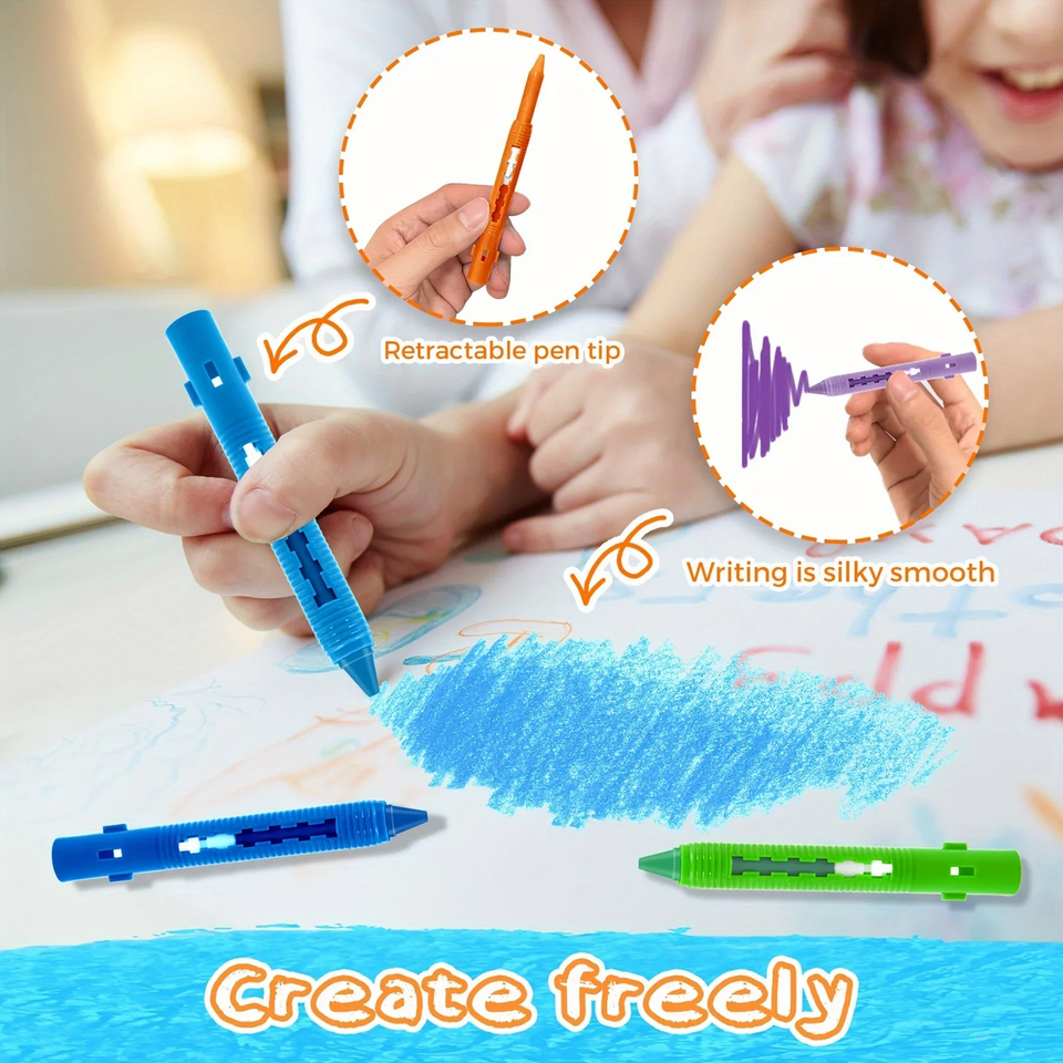 DoodleBath – Farbenfroh & verspielt – 6-teiliges Badekreide-Set
