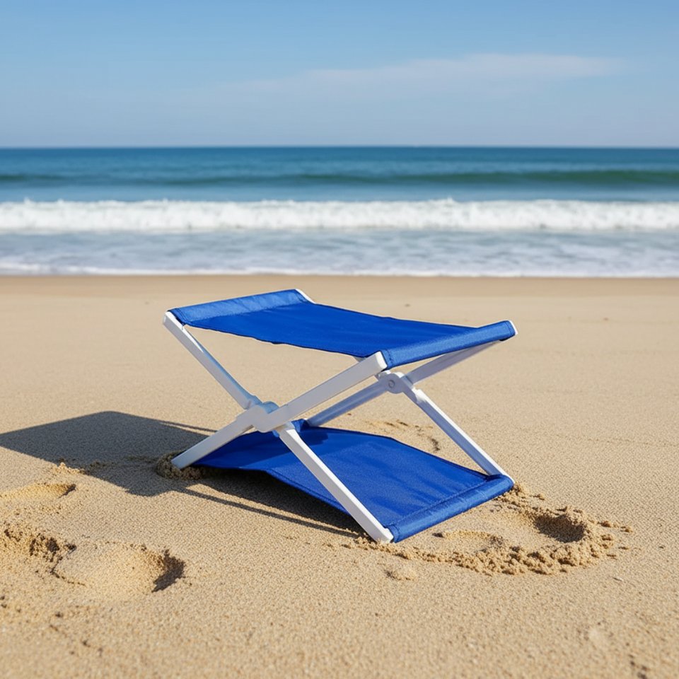 BeachNap – Tragbar & leicht – Zusammenklappbare Kopfstütze für Strand und Park