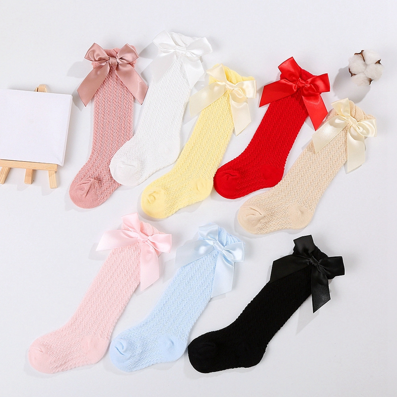 LittleCharm – Zart & stilvoll – Kniestrümpfe für Mädchen mit Schleife