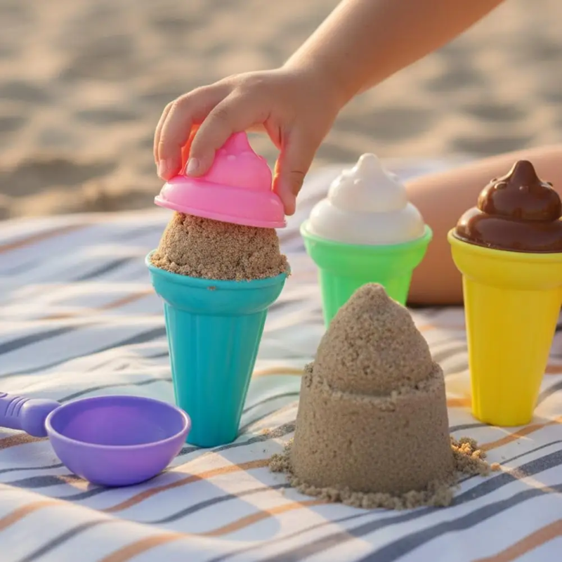 BeachFun – Sandspaß & Kreativität – Strand-Eis-Schaufel-Spielset