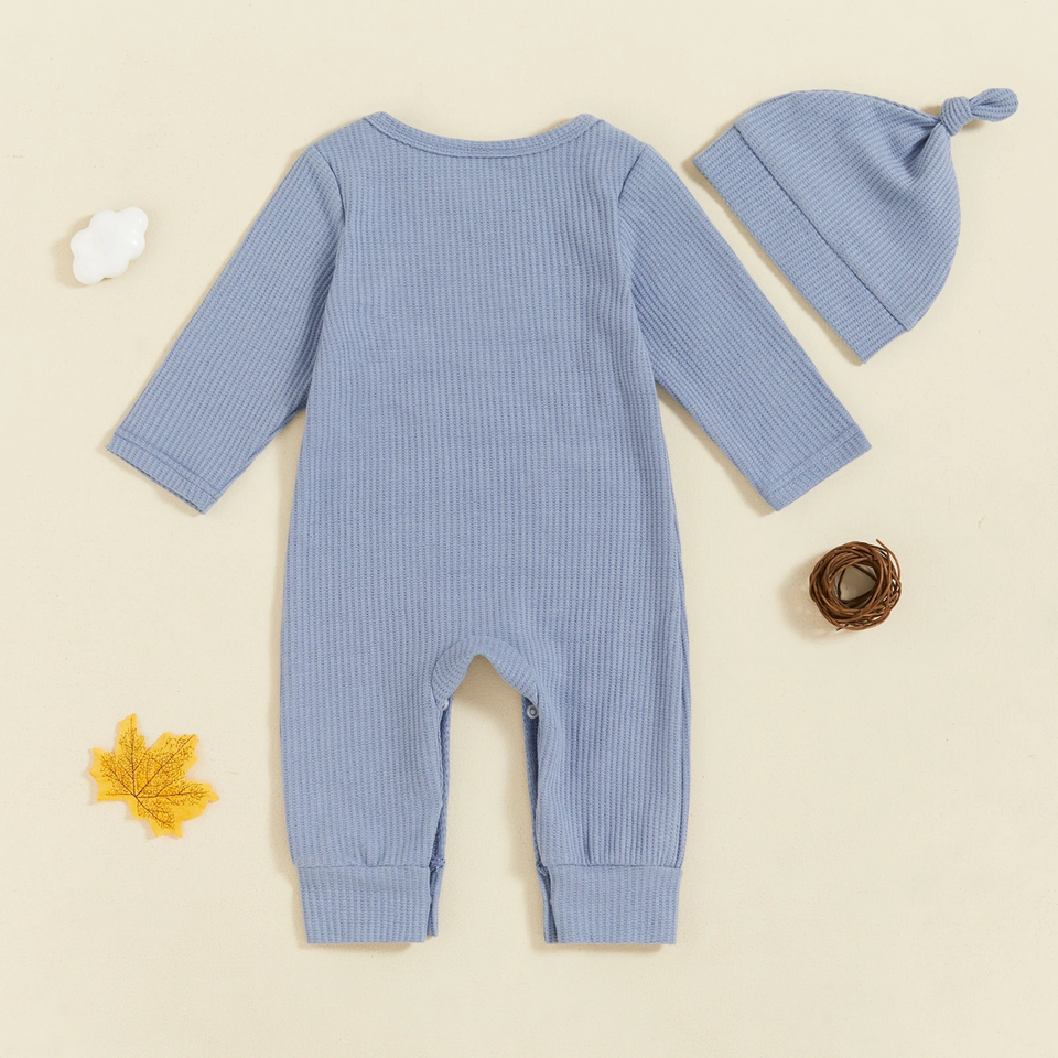 CuddleBaby – Hallo, ich bin neu hier – Set aus Baby-Strampler und Mütze