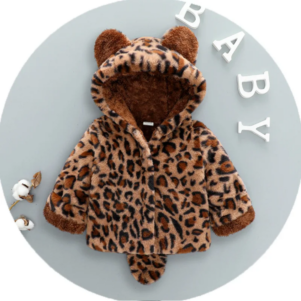 CozyPrincess – Warm & weich – Plüschjacke für Mädchen mit Kapuze