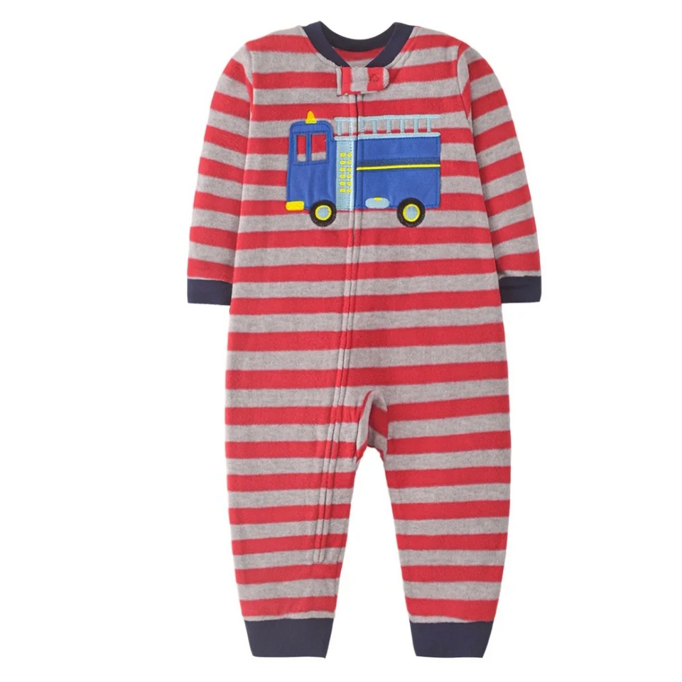 WarmBuddy – Süß & weich – Baby-Strampler aus Fleece mit Cartoon-Aufdruck