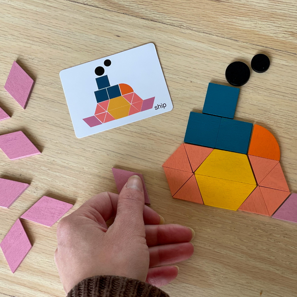 Woods™ | Udvikler kreativitet - Geometrisk puslespil