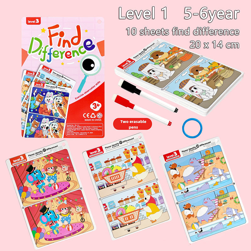 Spot the Difference Game – Konzentration & Lernen – Kartenspiel