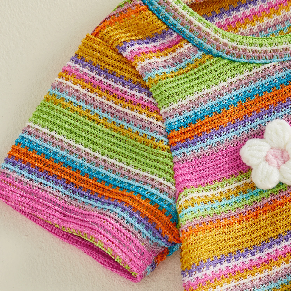 RainbowBloom – Farbenfroh & niedlich – Kinderoutfit „Flower Power“