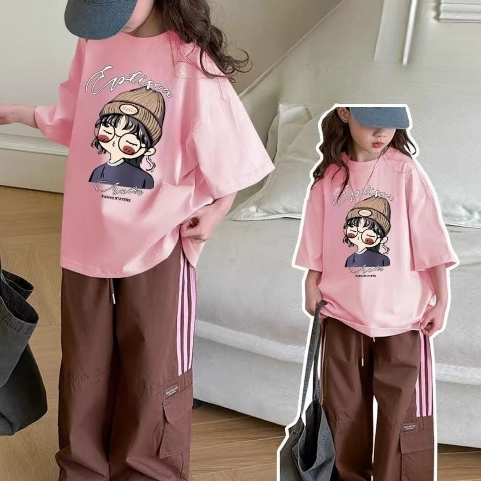 CuteStyle – Trendig & bequem – T-Shirt mit übergroßem Cartoon-Aufdruck