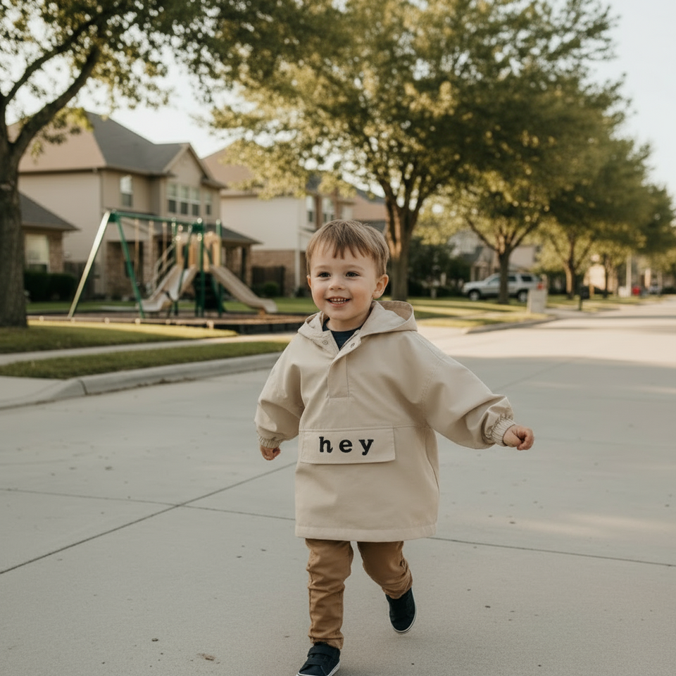 Mini Fashion – Wetterfest & Leicht – Windjacke mit Kapuze