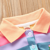 RainbowBabe – Frisk & farverig – Polo-kjole til børn