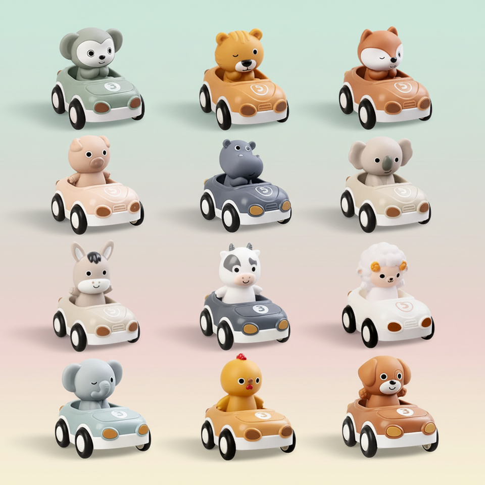 AnimalRide – Verspielt & niedlich – Tierautos aus Silikon (3 Stück)