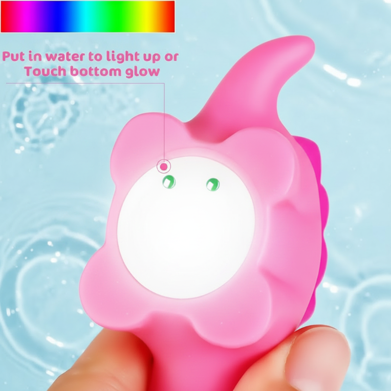 AquaGlow – Sicher & lehrreich – Leuchtendes Badespielzeug-Set