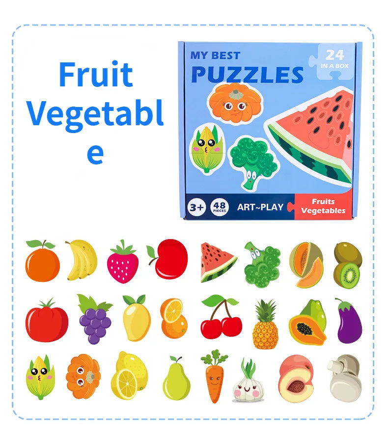 Puzzle Cards™ - Pädagogischer Puzzlespaß - Kinder Puzzle