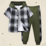 Boys Checkered Outfit – Trendy og behageligt – Børnetøjssæt med tern