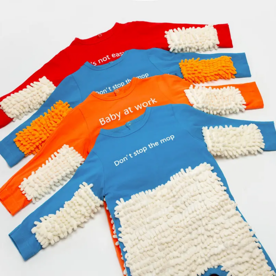 TinyCleaner – Weich & praktisch – Baby-Strampler zum Krabbeln und Spielen
