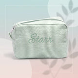Striped Name Pouch – Individuell & stilvoll – Kosmetiktasche