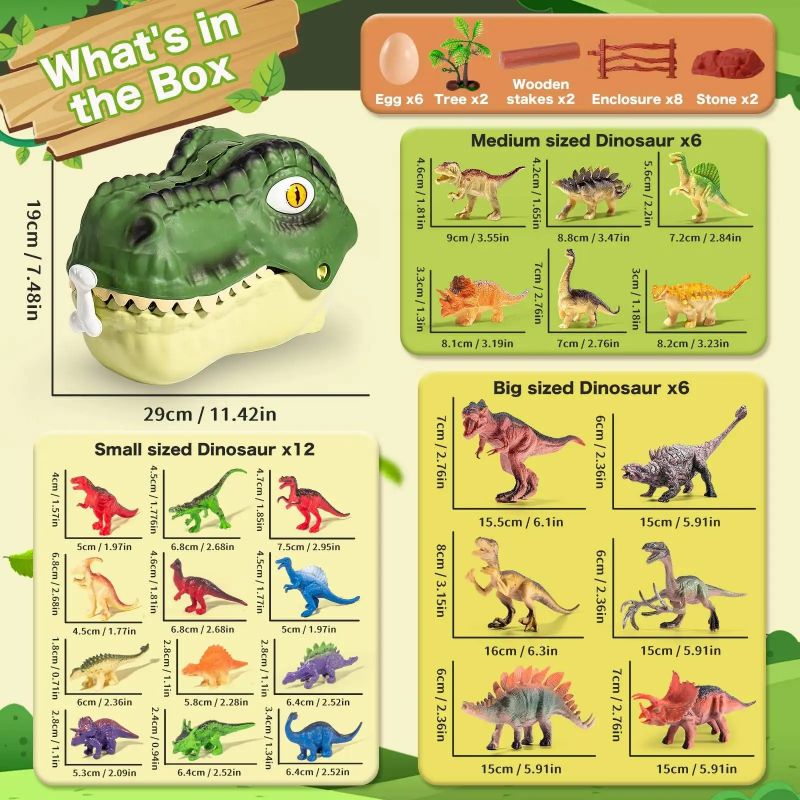 DinoWorld – Kreativ & Realistisch – Dino-Kopf-Spielset