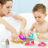 AquaGlow – Sicher & lehrreich – Leuchtendes Badespielzeug-Set