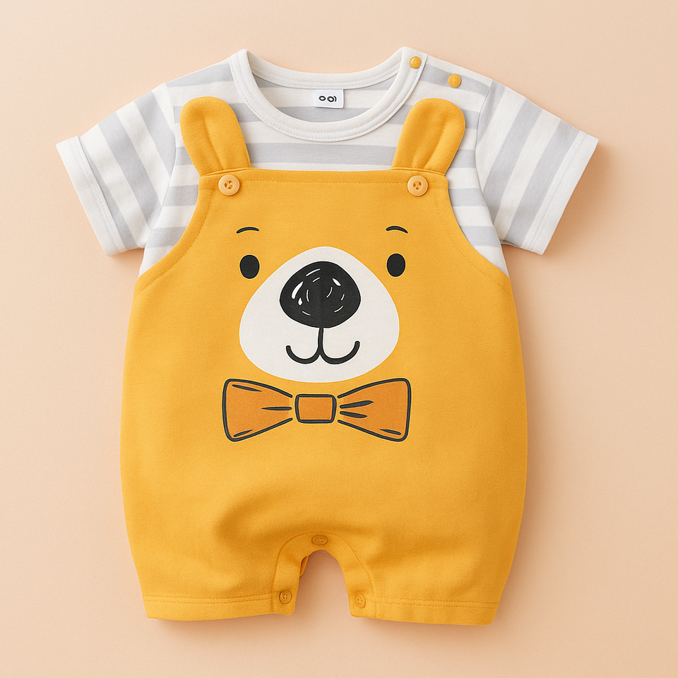 Mini Fashion™ - Komfort til hver eneste nat - Kortærmet pyjamasbodysuit