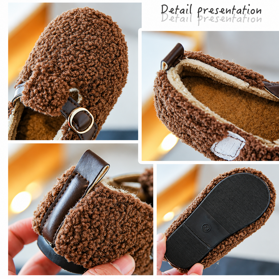 WarmSteps – Bequem & kuschelig – Plüsch-Winterschuhe für Kinder