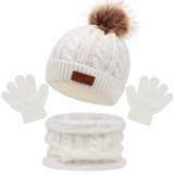 CozyPom – Warm & Weich - Winterset mit Mütze, Schal und Handschuhen