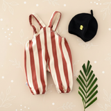 Striped Overall Romper – Weich & Bequem – Kinder-Jumpsuit