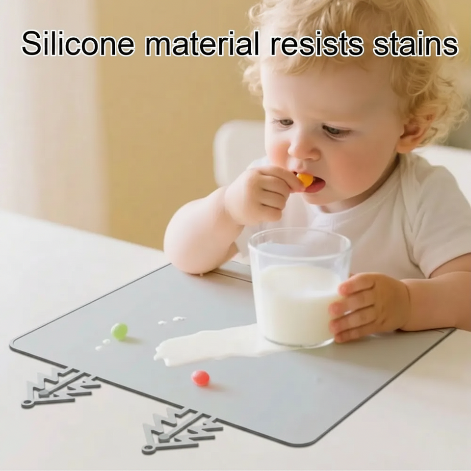 BabySafe – Praktisch & hygienisch – Silikon-Tischset mit erhöhtem Rand