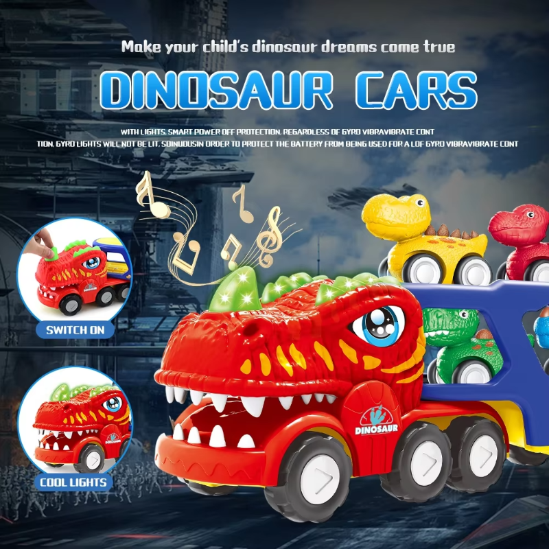 DinoDrive – Kreativ & abenteuerlich – 5-in-1-Lkw-Spielset