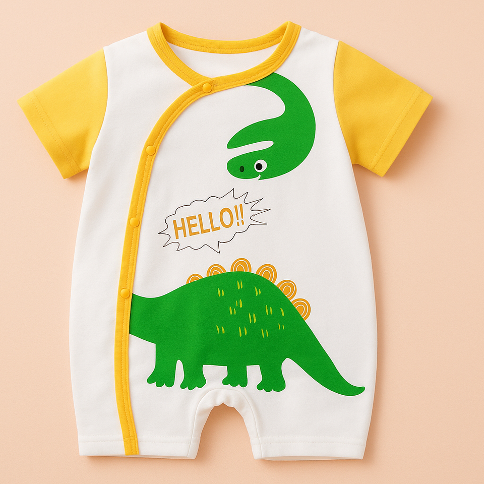 Mini Fashion™ - Komfort til hver eneste nat - Kortærmet pyjamasbodysuit