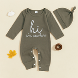 CuddleBaby – Hallo, ich bin neu hier – Set aus Baby-Strampler und Mütze