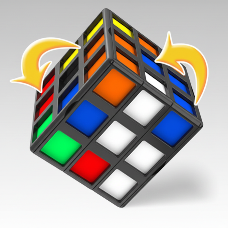 Magic Cube 3x3 – Lærerigt & udfordrende – Puslespilskube