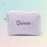 Striped Name Pouch – Individuell & stilvoll – Kosmetiktasche