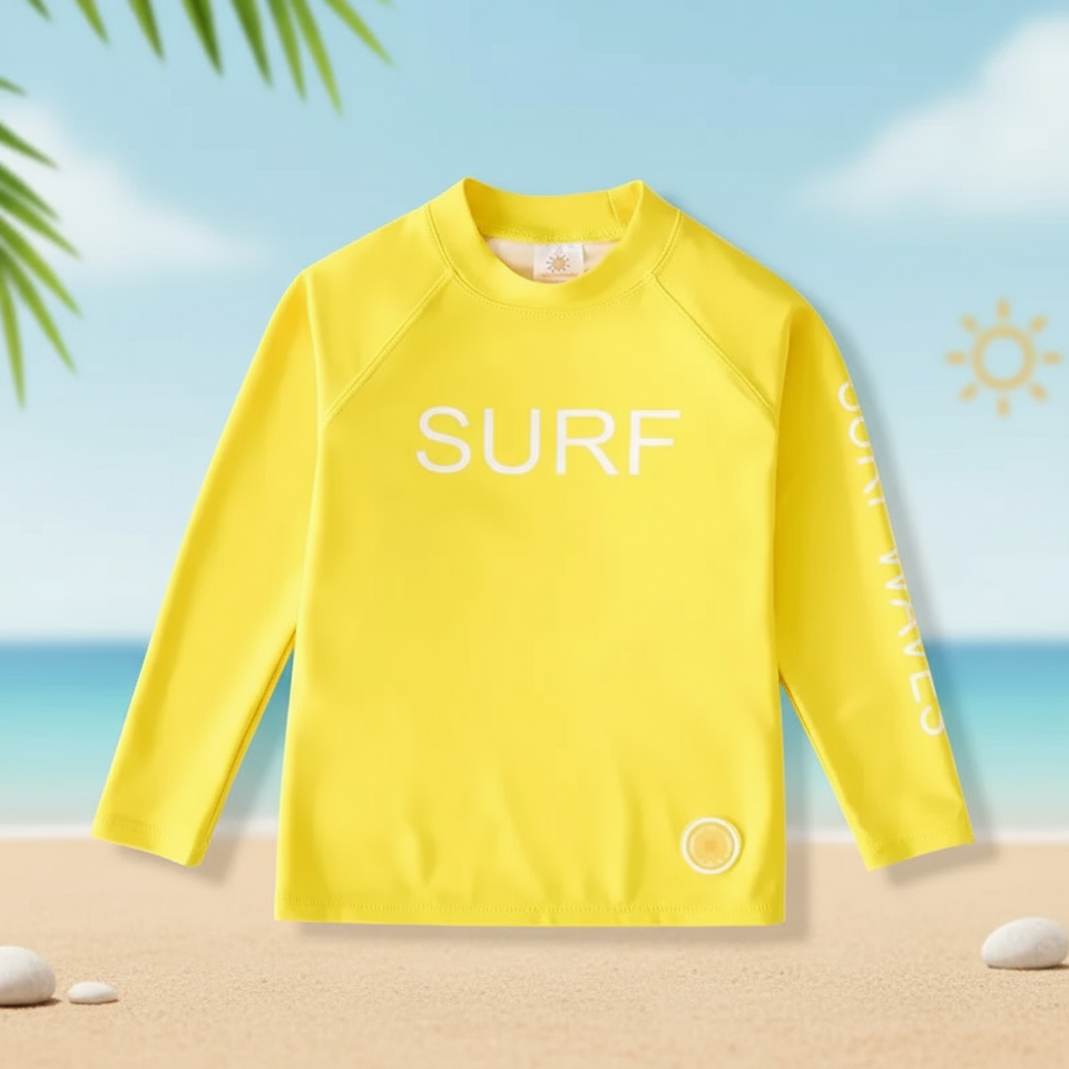 SunShield – Beskyttende og fleksibel – Surf-shirt til børn med lange ærmer og UPF 50+