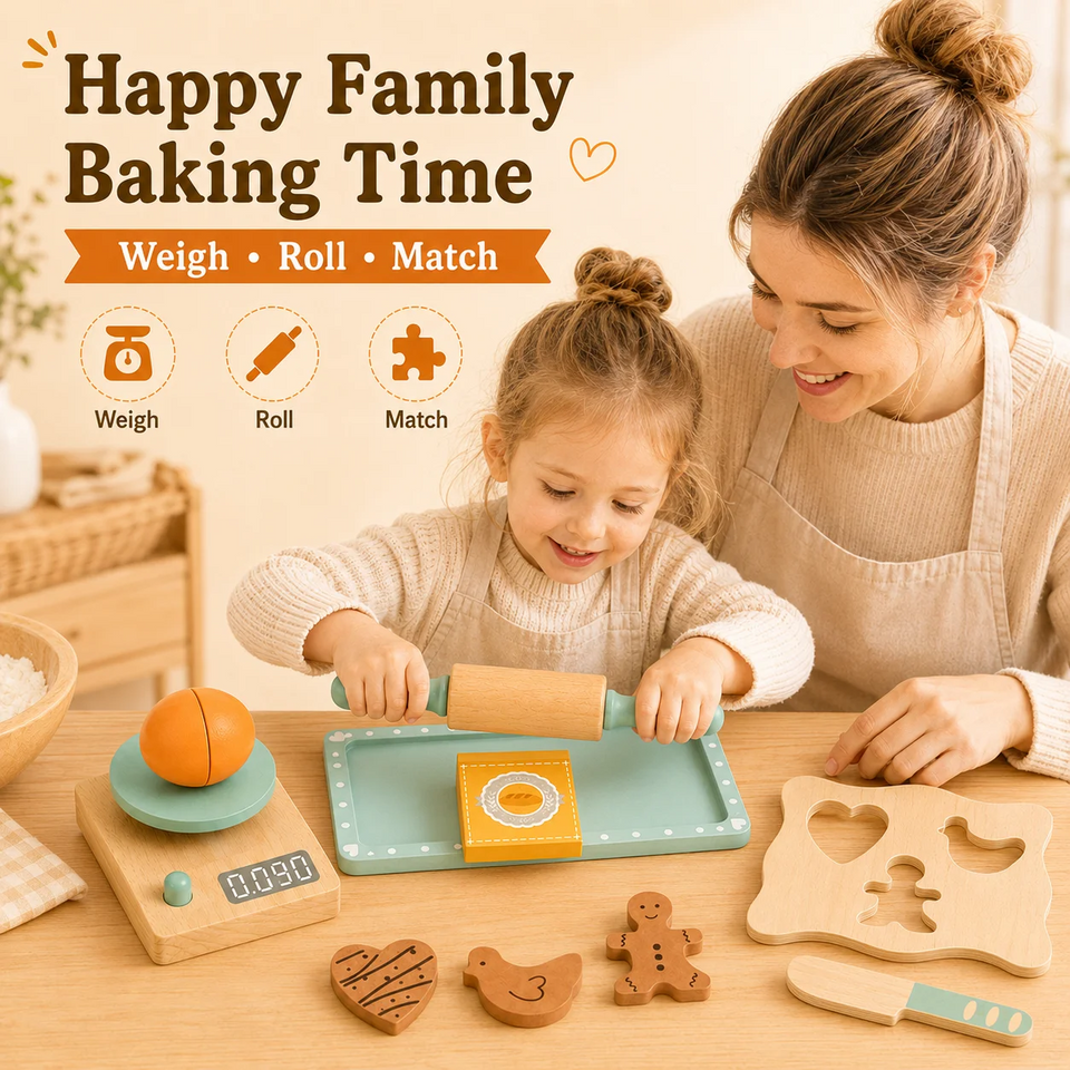 BakeBuddy – Kreativ & Lernfördernd – Holz-Backset als Spielzeug