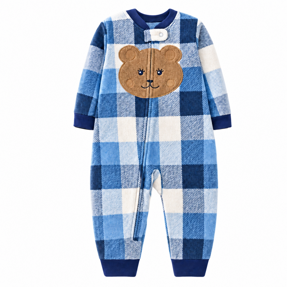 WarmBuddy – Süß & weich – Baby-Strampler aus Fleece mit Cartoon-Aufdruck