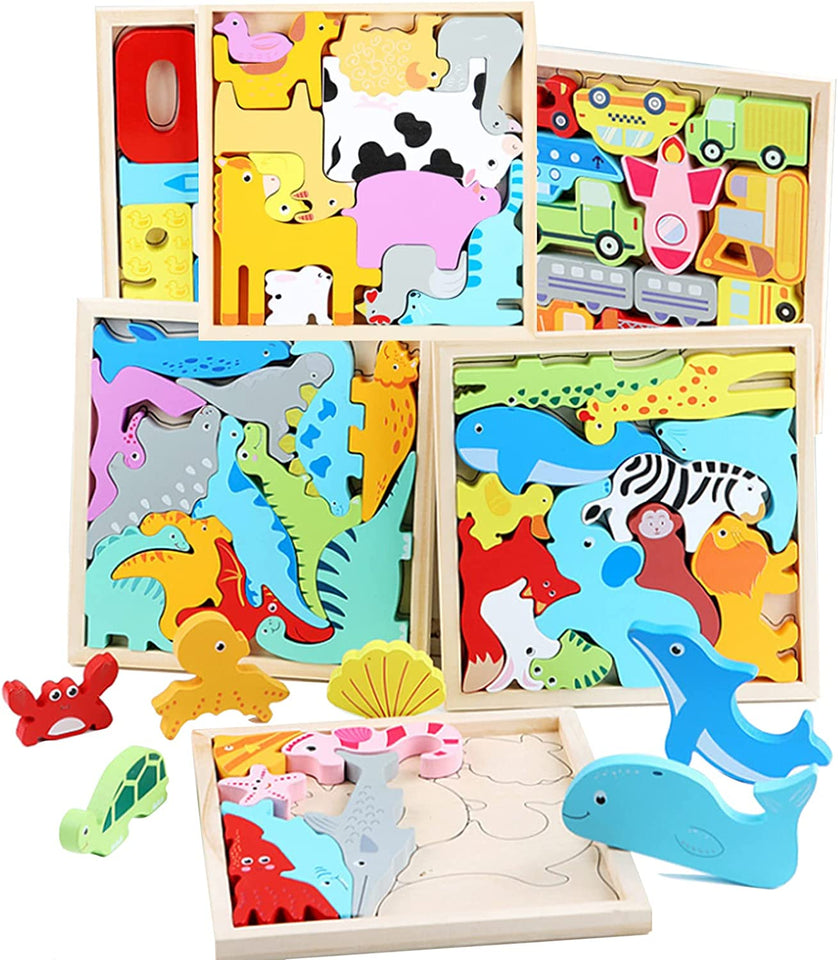 Woods™ - Hvem passer i rammen? - Figur-puslespil (2+1 GRATIS)