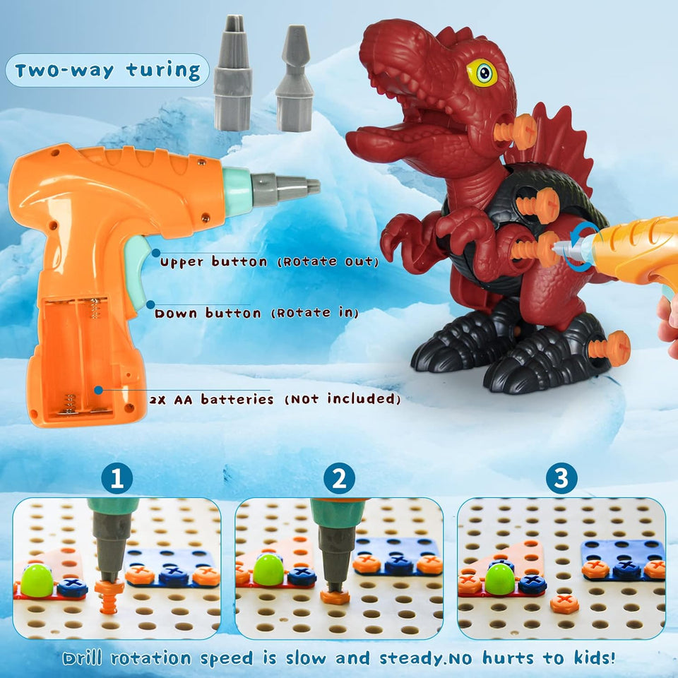 Little Dino Toolbox™ - Bor og design - Dino-byggelegetøj