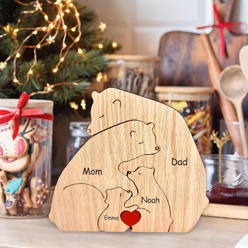 Family Puzzle™ – Personalisiertes Muttertagsgeschenk mit Bärenfamilie