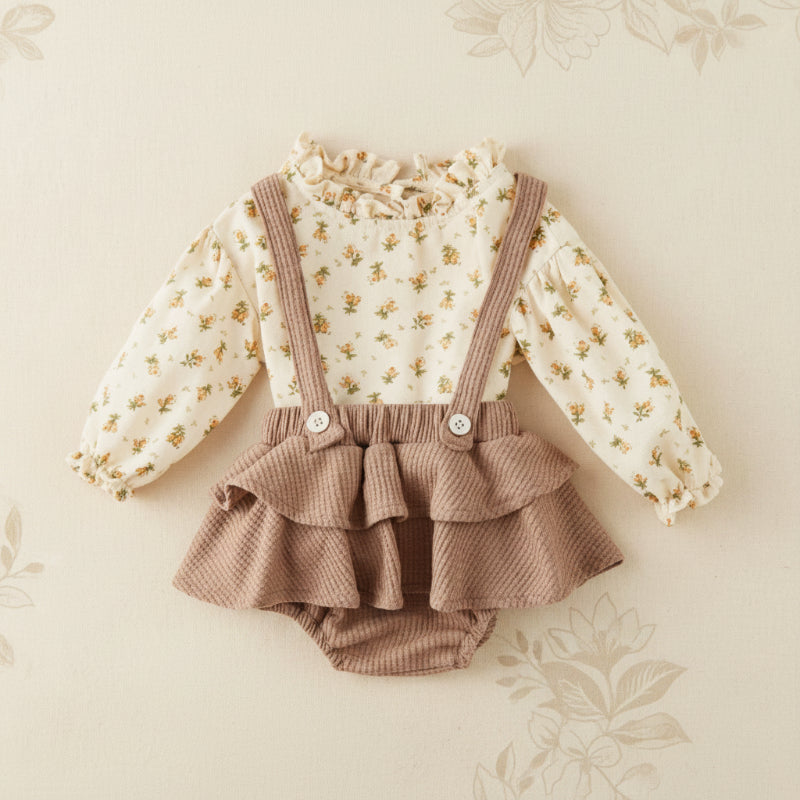 SweetPea – Baby-Outfit für Mädchen mit Rüschen und Blumenmuster
