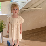 LittleTwinkle – Blødt og behageligt – børnekjole med dobbelte sløjfer