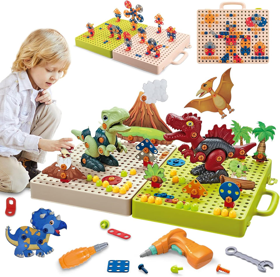 Little Dino Toolbox™ - Bor og design - Dino-byggelegetøj