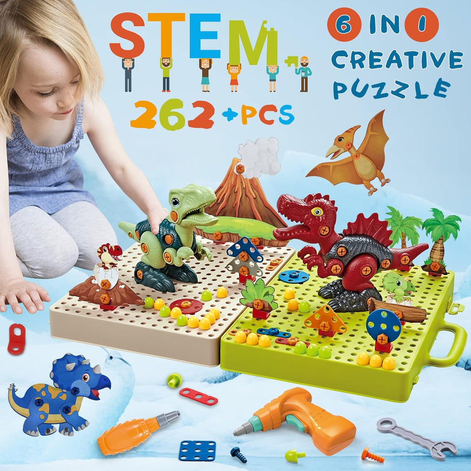 Little Dino Toolbox™ - Bor og design - Dino-byggelegetøj