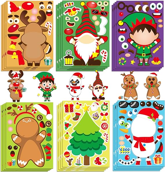 Christmas Sticker Set™ - Verspielte Winterwunder - Stickerbogen Weihnachten