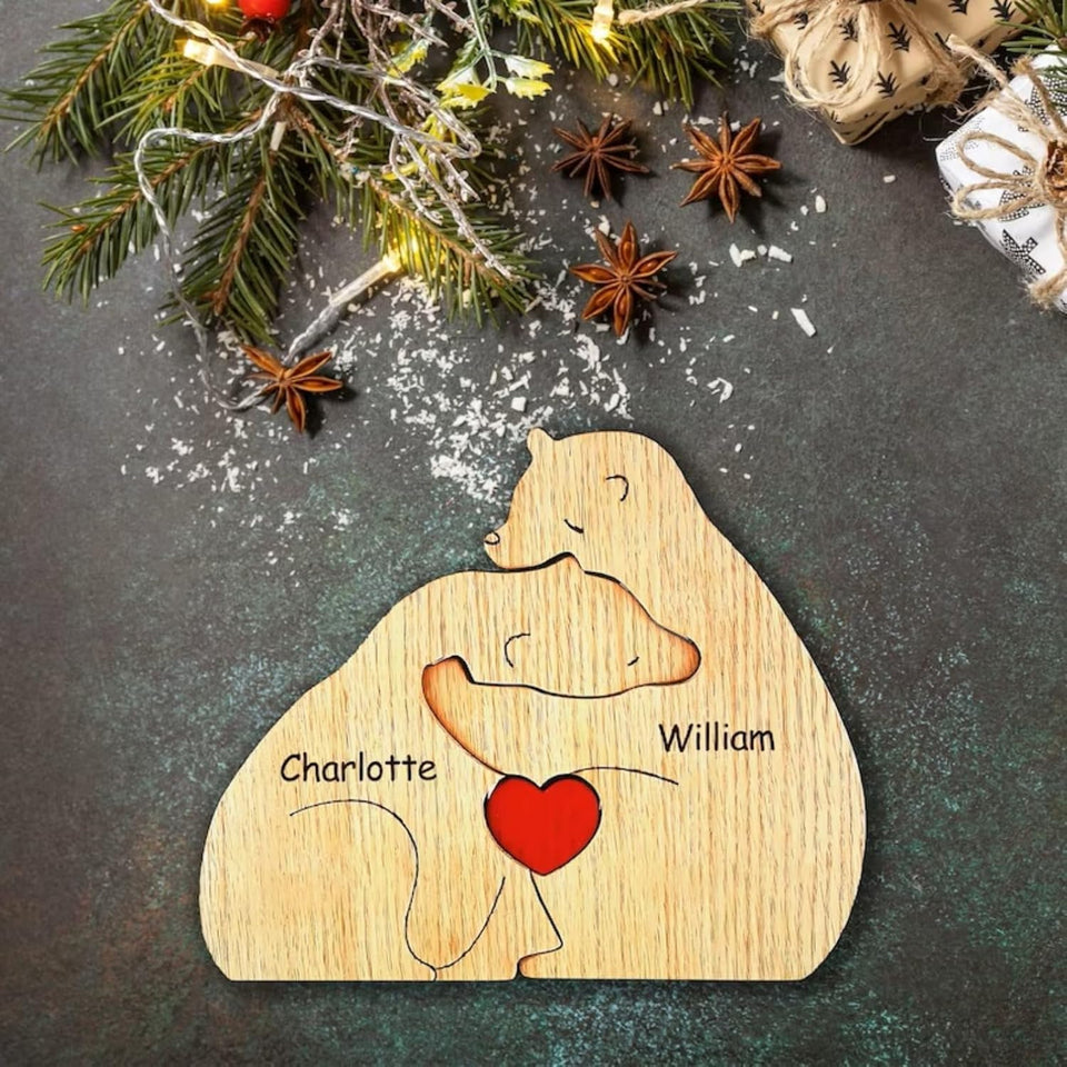 Family Puzzle™ – Personalisiertes Muttertagsgeschenk mit Bärenfamilie
