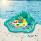 SplashPlay – Sicher & unterhaltsam – Baby-Planschbecken mit Sonnenschutz