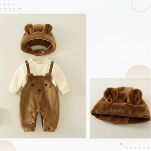 MiniSnow – Kuschelig & schützend – Plüsch-Strampler & Mütze