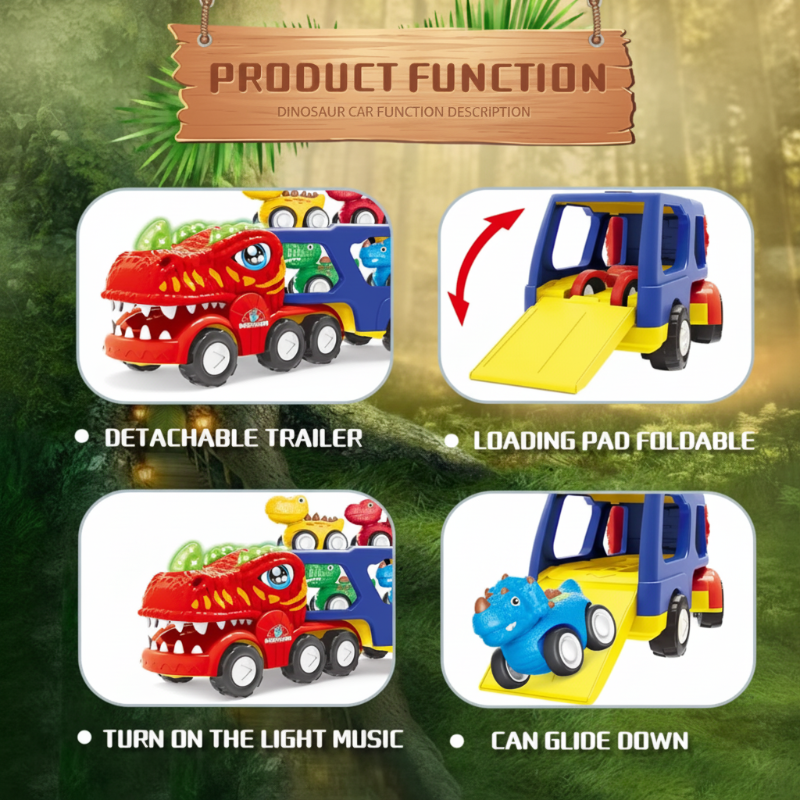 DinoDrive – Kreativ & abenteuerlich – 5-in-1-Lkw-Spielset