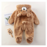 CozyBear – Weich & warm – Baby-Strampler mit Tier-Kapuze