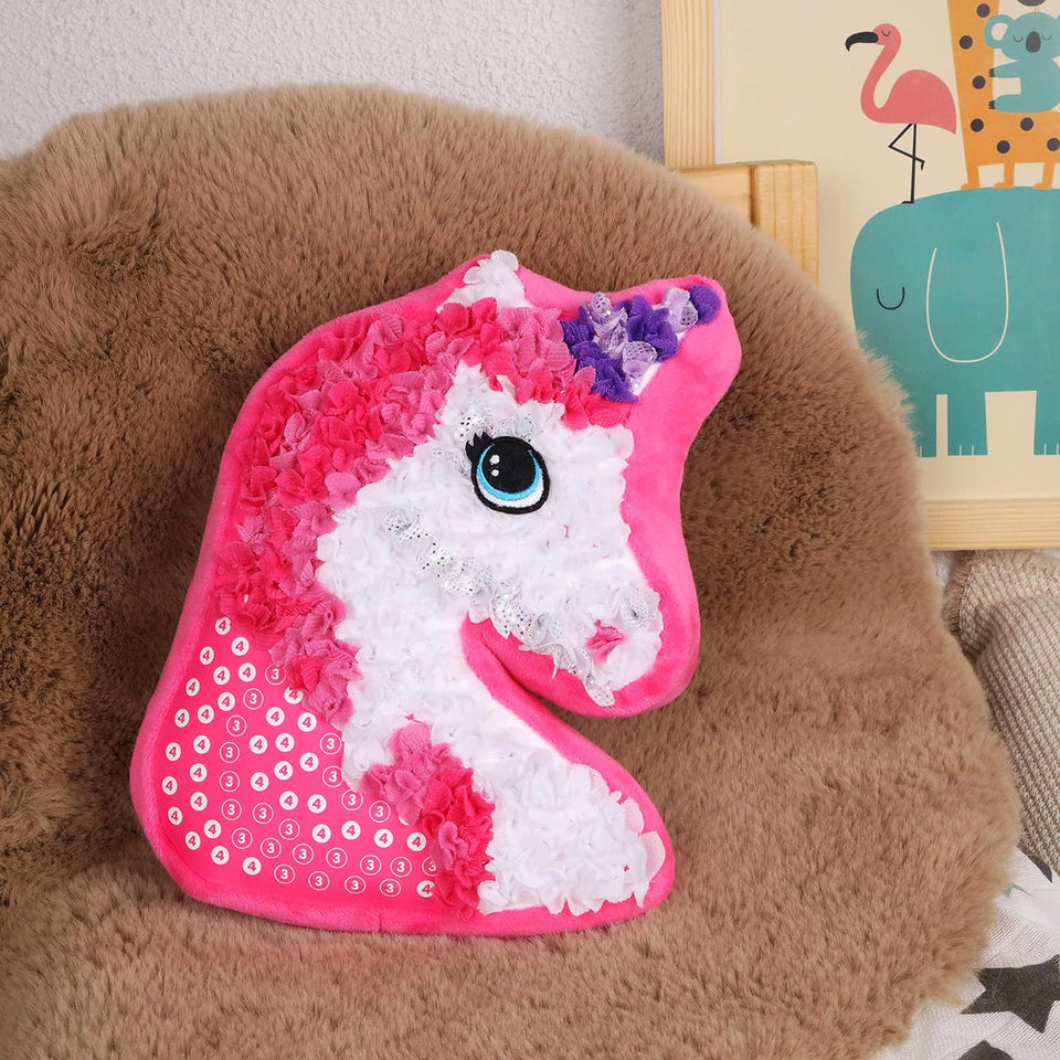 DIY Pillow™ - Flauschiger Spaß - Plüsch-Einhorn-Kissen