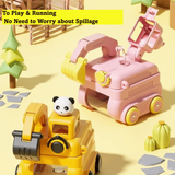 TinyExcavators – Einzigartig & praktisch – Bagger-Trinkflasche mit Strohhalm