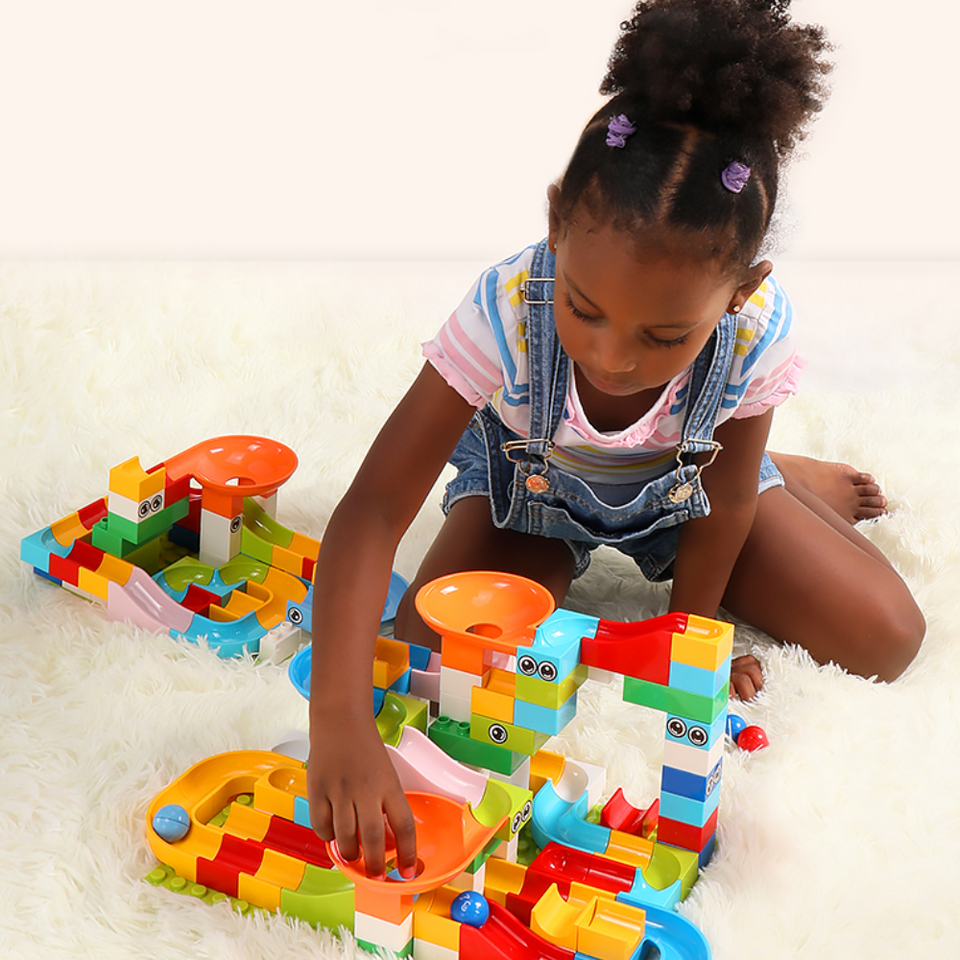 Blocks Marble Track™ - Skab din egen racerbane med byggeklodser - Marble Track